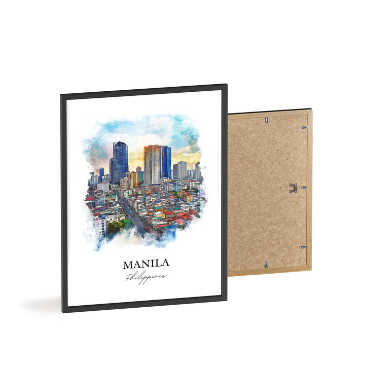 Manila Wall Art, Manila Print, Philippines Watercolor Art, Manila Philippines Gift, Travel Print, Travel Poster, Housewarming Gift