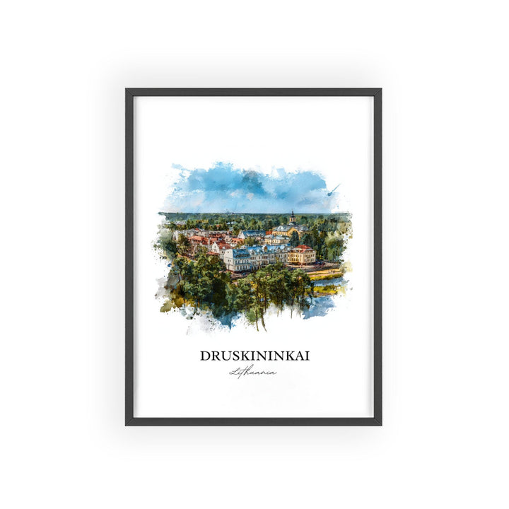Druskininkai, Lithuania – Watercolor Art Print
