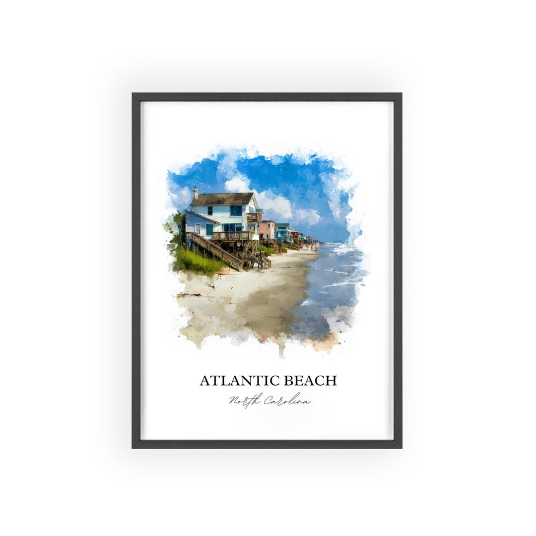 Atlantic Beach, NC – Watercolor Art Print