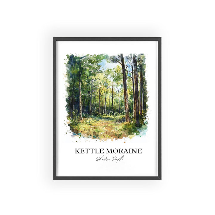 Kettle Moraine State Park Wall Art, Whitewater Lake Print, WI Artwork, Kettle Moraine Gift, Travel Print, Travel Poster, Housewarming Gift