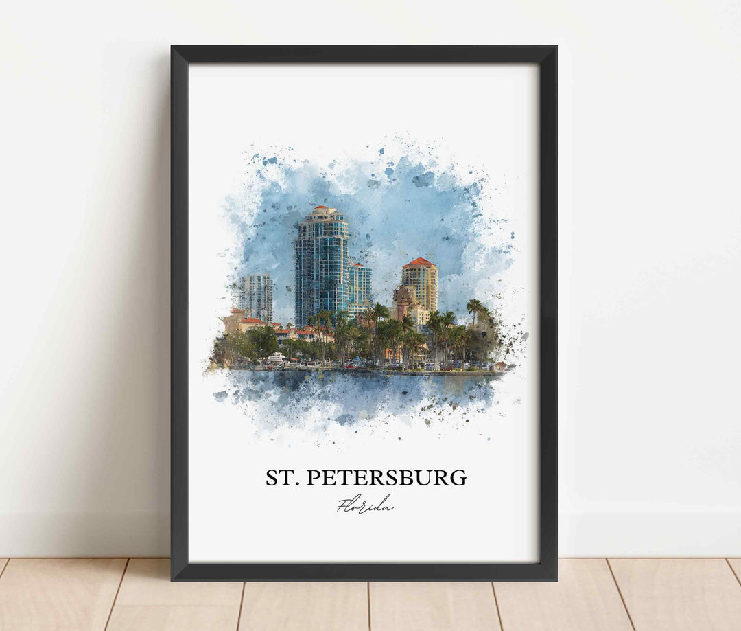 St Petersburg, Florida – Watercolor Art Print