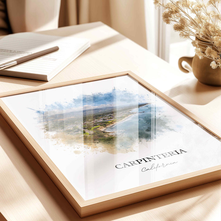 Carpinteria, CA – Watercolor Art Print
