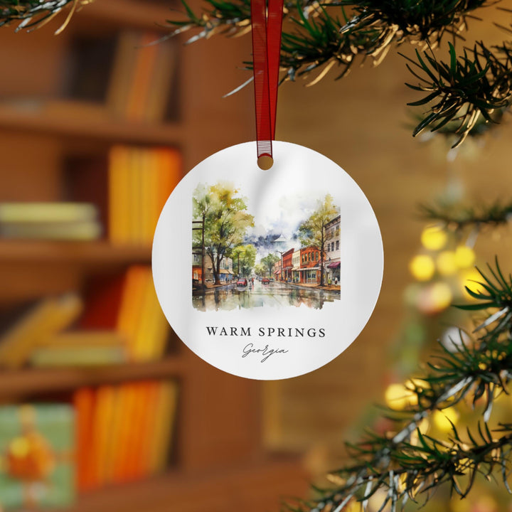 Warm Springs GA Ornament: Unique Warm Springs Souvenir, Warm Springs Georgia Xmas Decor, and Warm Springs GA Gift