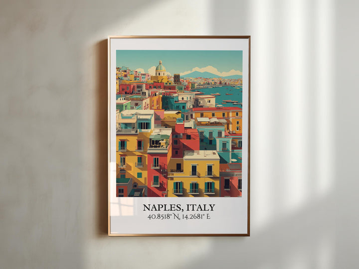 Naples Italy Art, Naples Italy Retro Travel Art, Naples Italy Home Decor, Naples IT Gift, Italy Art, Travel Prints, Housewarming Gift