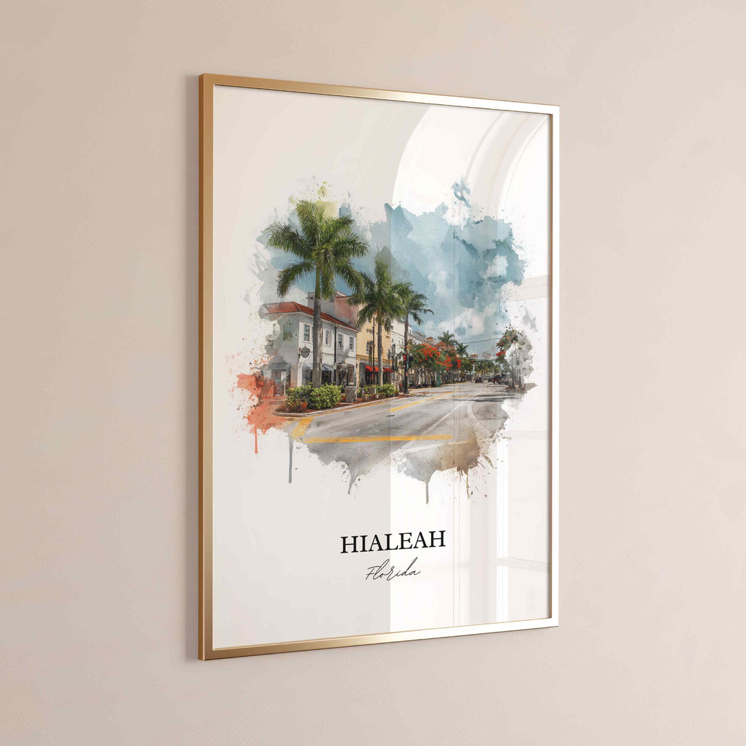 Hialeah, Florida – Watercolor Art Print