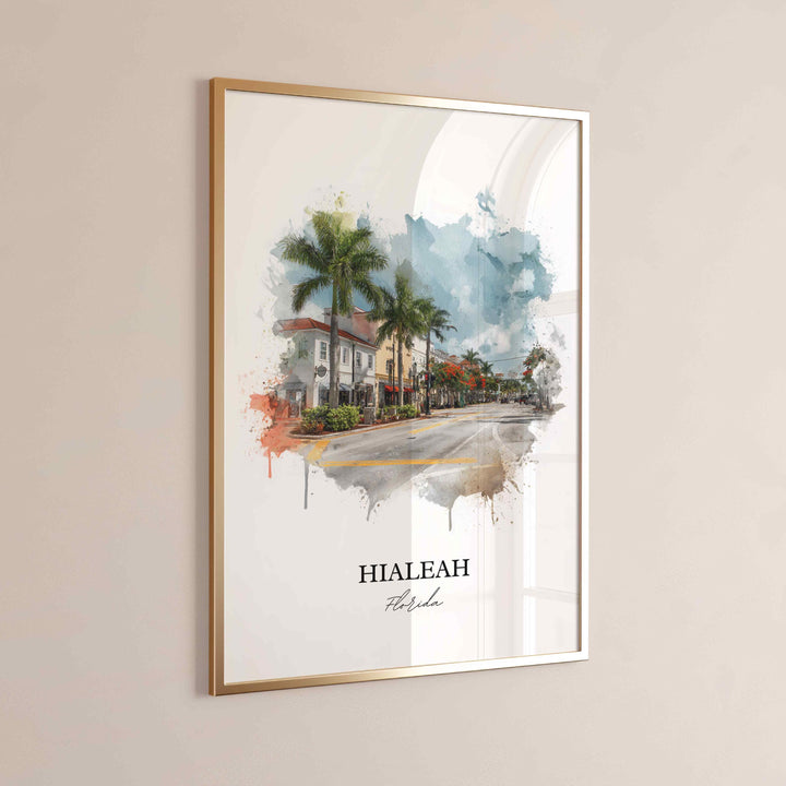 Hialeah, Florida – Watercolor Art Print