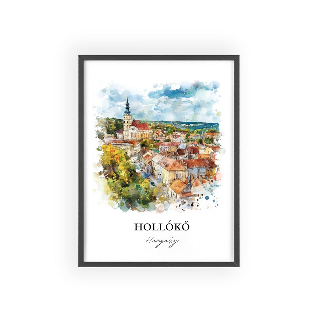 Holloko Hungary Wall Art, Hungary Print, Hungary Watercolor Art, Holloko Gift, Travel Print, Travel Poster, Housewarming Gift