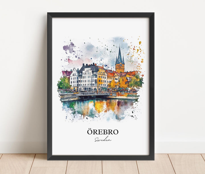 Orebro, Sweden – Watercolor Art Print