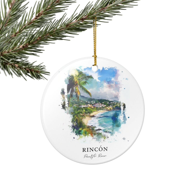 Rincón Puerto Rico Ornament: Unique Rincón Souvenir, Rincón Xmas Decor, and Authentic Puerto Rico Gift