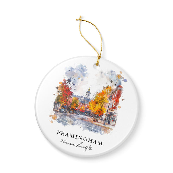 Framingham MA Ornament: Unique Framingham Souvenir, Framingham Xmas Decor, and Authentic Framingham MA Gift