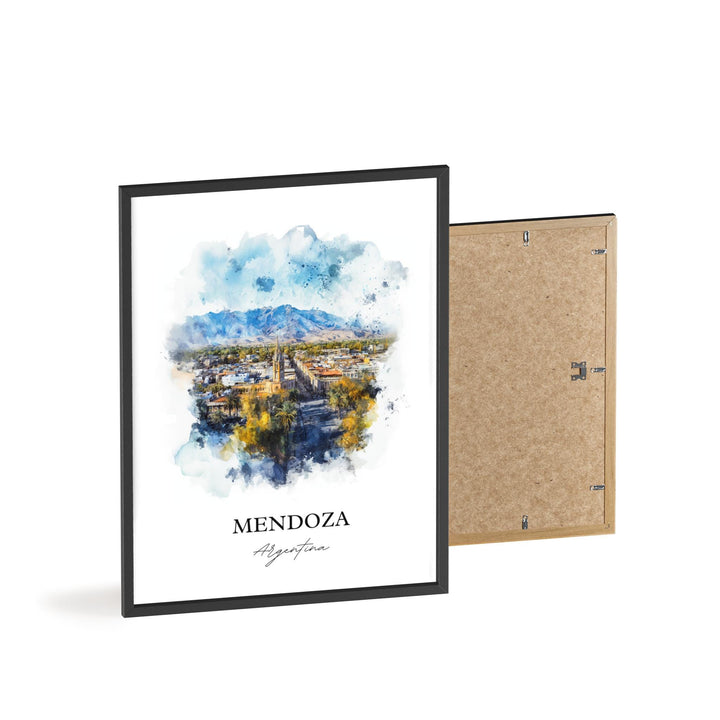 Mendoza Argentina Wall Art, Mendoza Print, Argentina Watercolor Art, Mendoza Gift, Travel Print, Travel Poster, Housewarming Gift