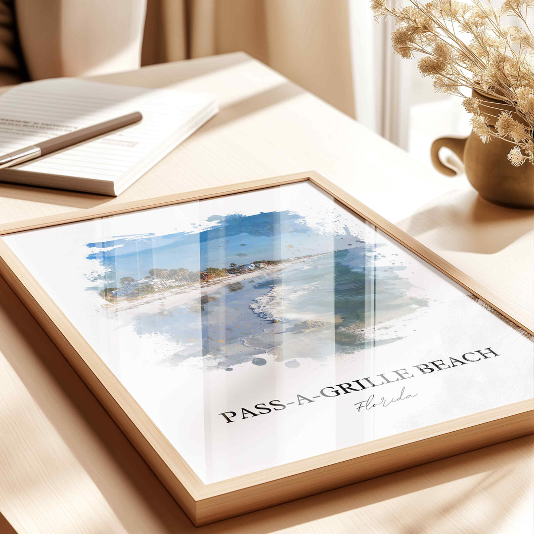 Pass-A-Grille, Florida – Watercolor Art Print