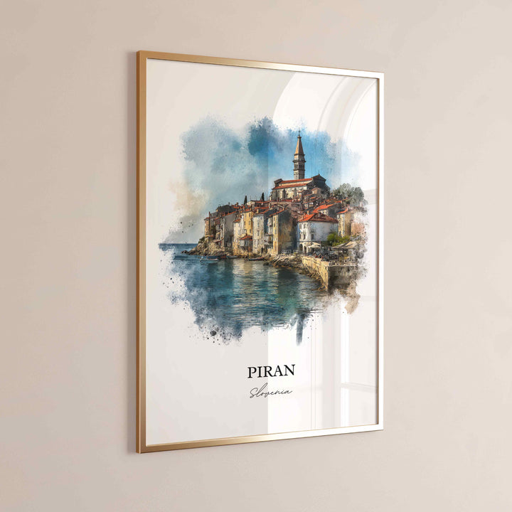 Piran, Slovenia – Watercolor Art Print