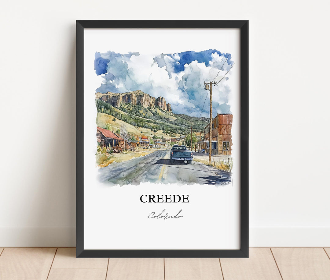 Creede, Colorado, USA – Watercolor Art Print