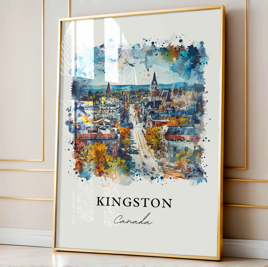 Kingston Ontario Wall Art, Kingston Print, Kingston Watercolor, Kingston Lake Ontario Gift,