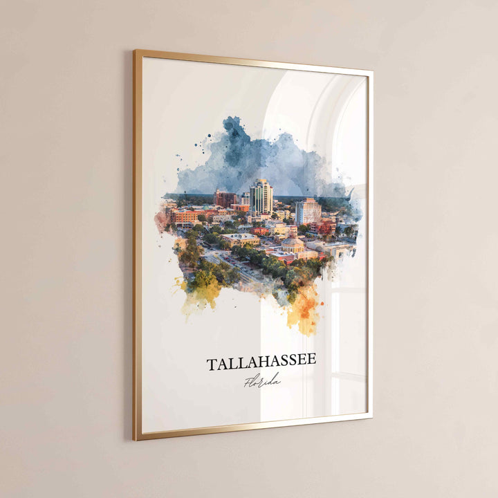 Tallahassee, Florida – Watercolor Art Print