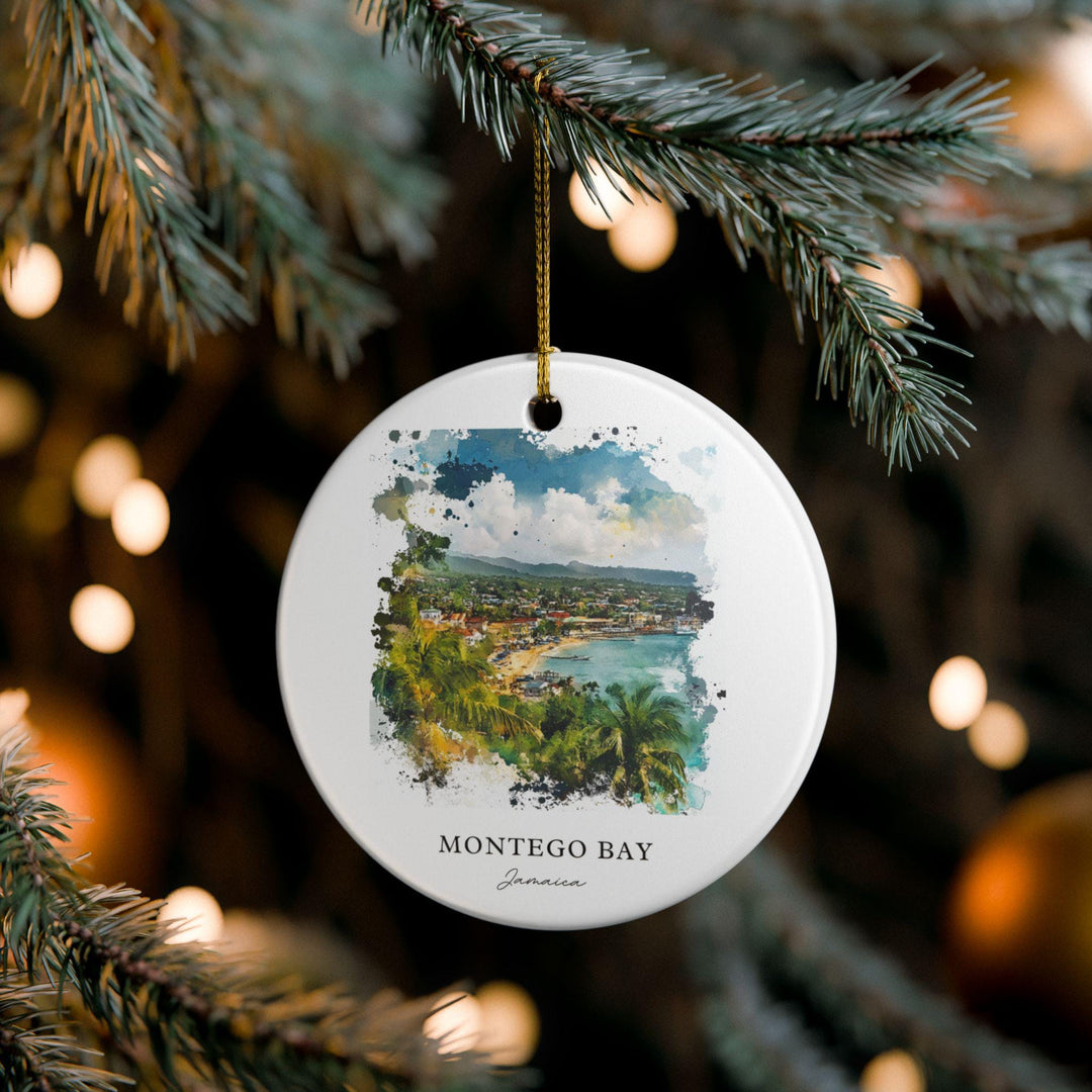 Montego Bay Ornament: Unique Montego Bay Souvenir, Jamaica Xmas Decor, and Authentic Montego Bay Jamaica Gift