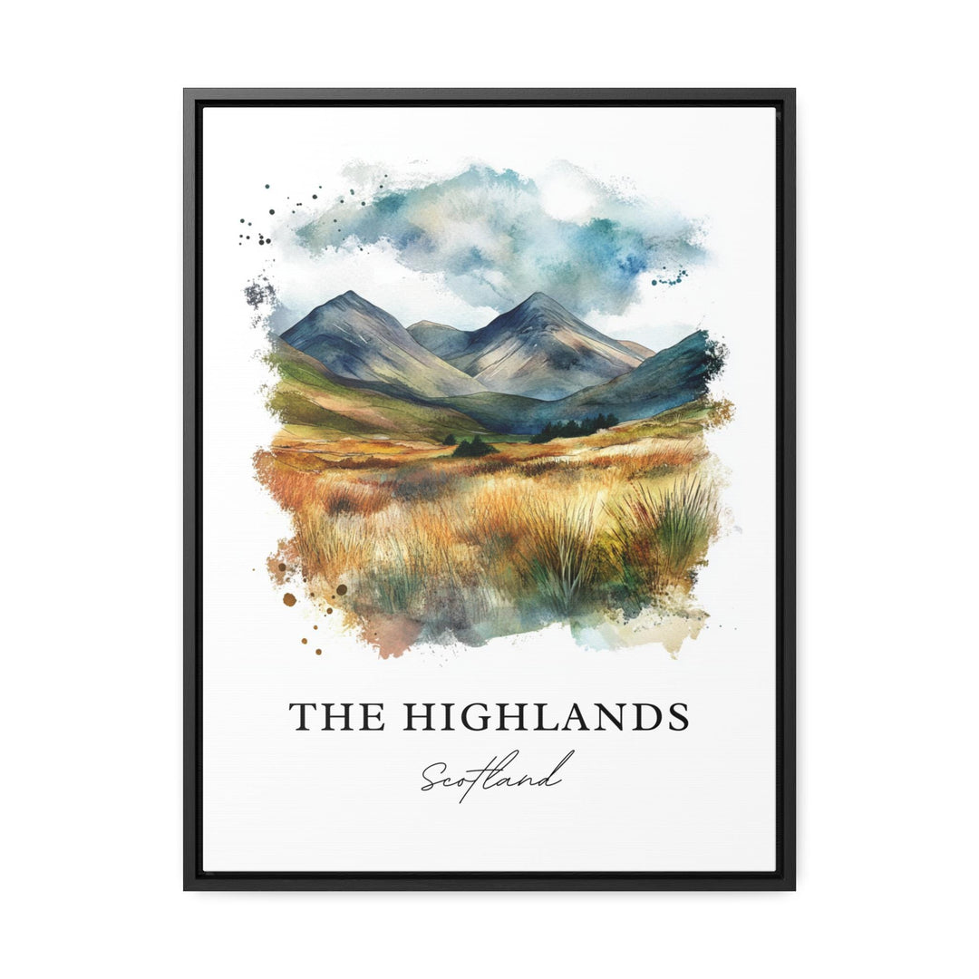 Scottish Highlands Wall Art, Scotland Travel Art | Scotland Home Décor Poster Gift | Digital Illustration Art