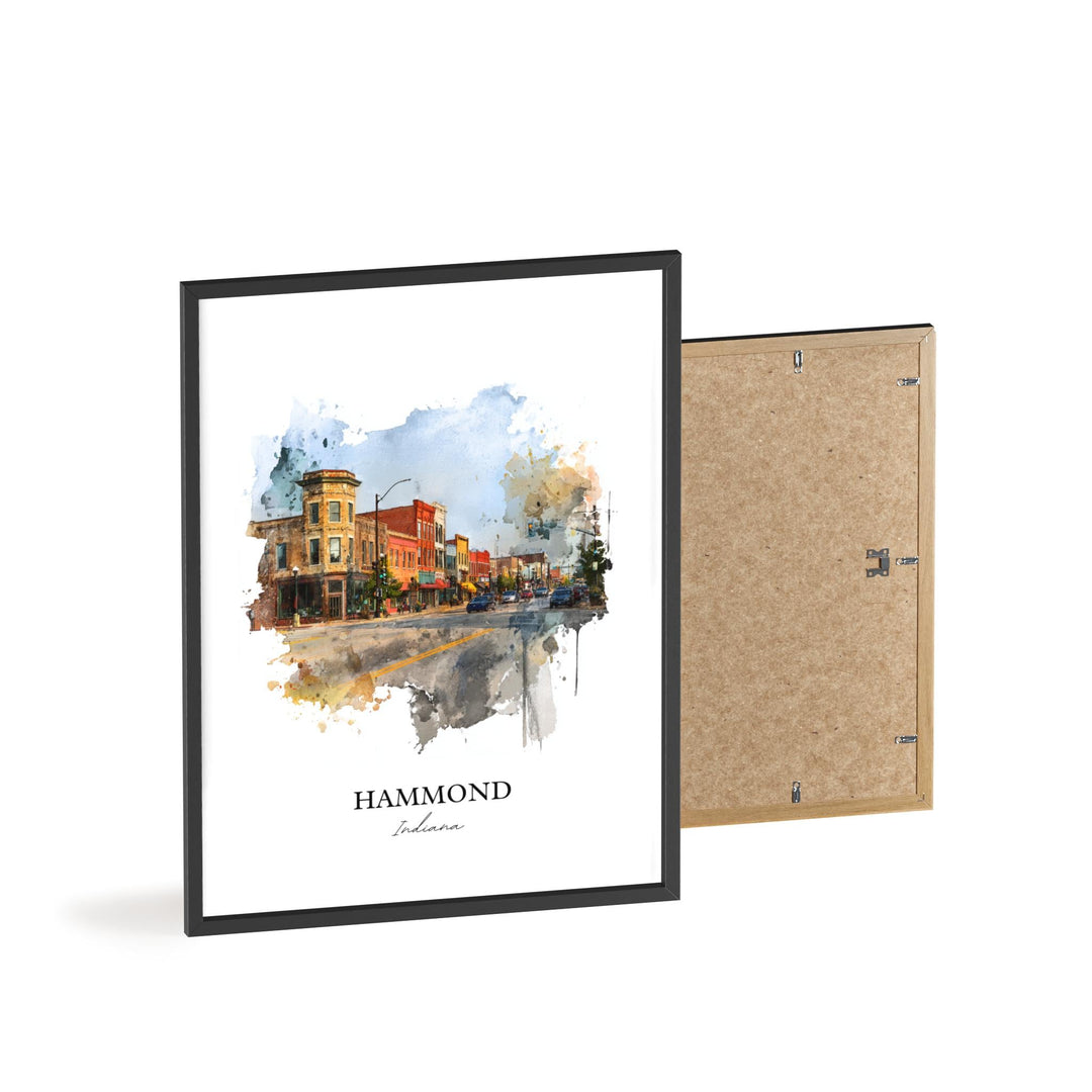 Hammond, Indiana – Watercolor Art Print