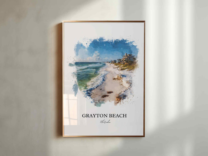 Grayton Beach, Florida – Watercolor Art Print