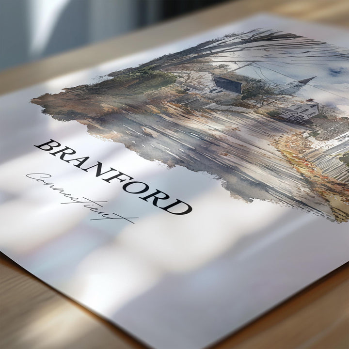 Branford, Connecticut, Connecticut – Watercolor Art Print