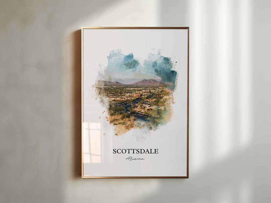 Scottsdale, Arizona – Watercolor Art Print