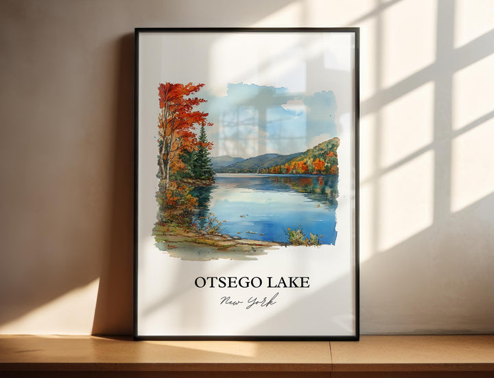 Otsego Lake Wall Art, Susquehanna River Print, Catskill Mountains Artwork, Otsego Lake Gift, Travel Print, Travel Poster, Housewarming Gift