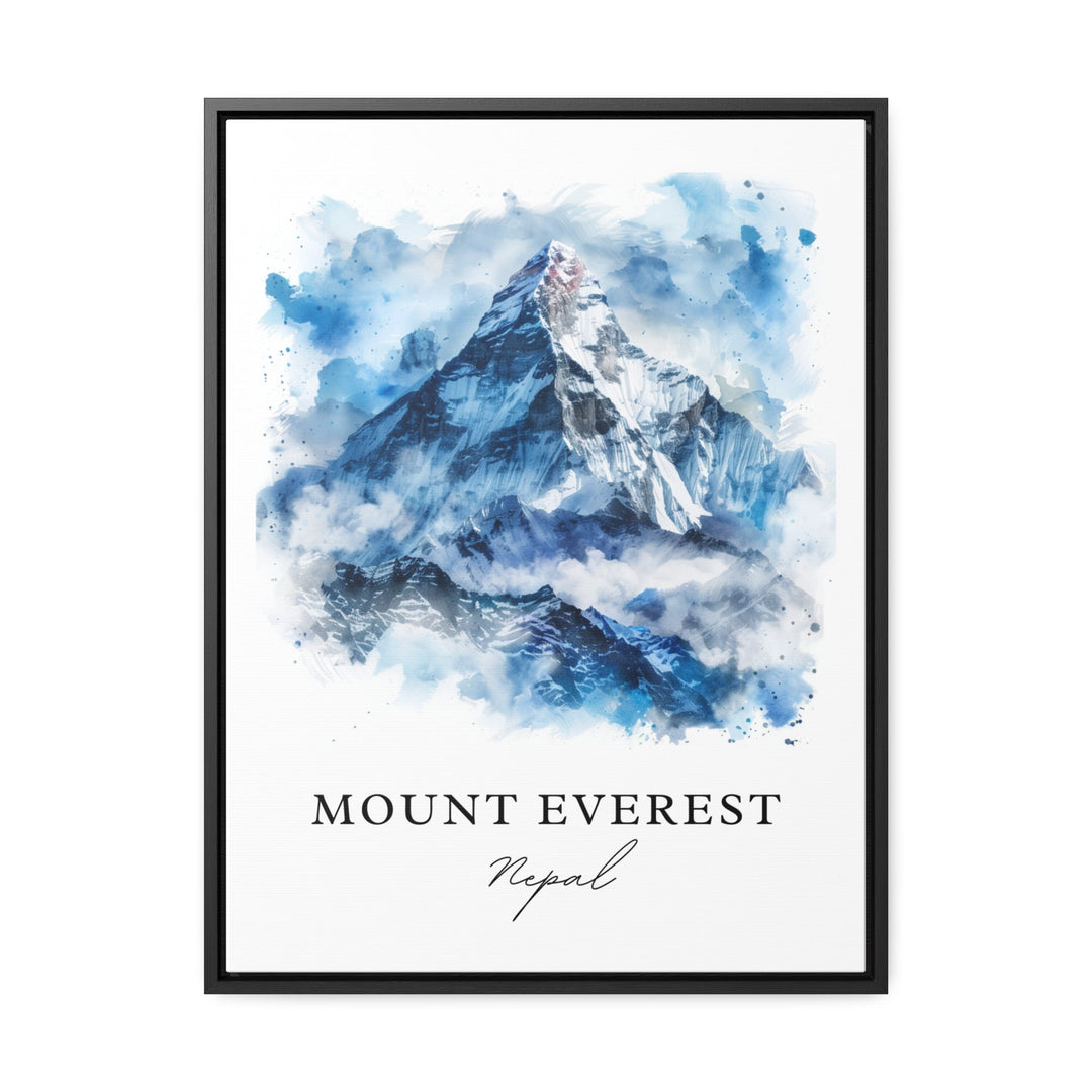 Mount Everest Wall Art, Nepal Print, Everest Watercolor, Mount Everest Nepal Gift,