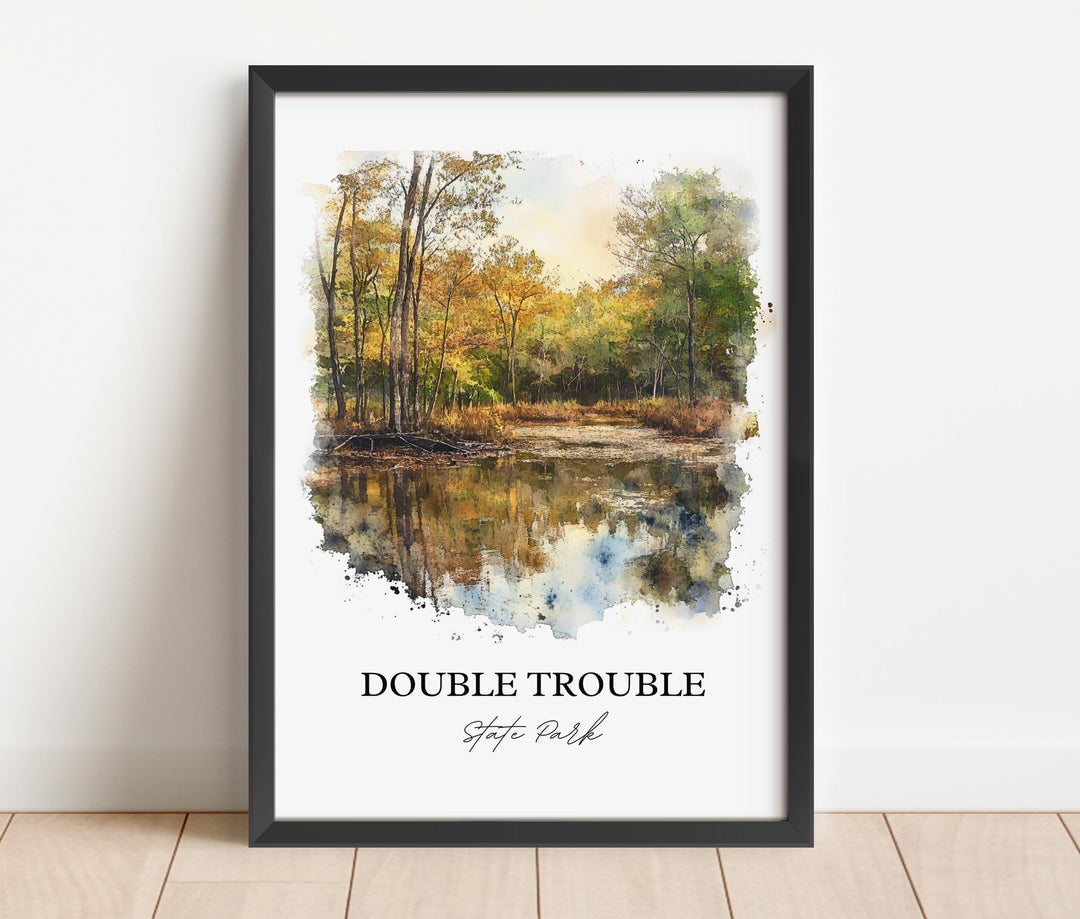 Double Trouble State Park Art, Ocean County Print, NJ Watercolor Art, Double Trouble Park, Travel Print, Travel Poster, Housewarming Gift