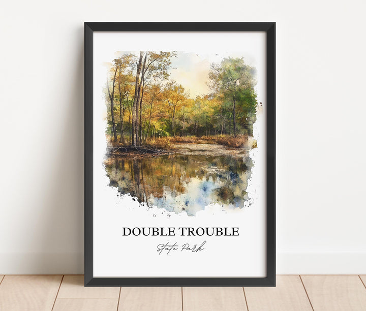 Double Trouble State Park Art, Ocean County Print, NJ Watercolor Art, Double Trouble Park, Travel Print, Travel Poster, Housewarming Gift