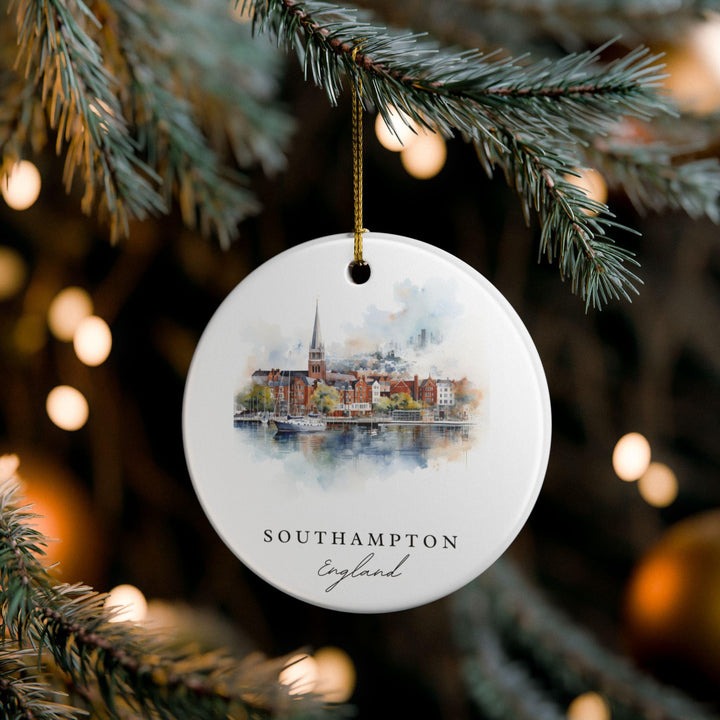 Southampton England Ornament: Unique Southampton Souvenir, Southampton Xmas Decor, and Authentic England Gift
