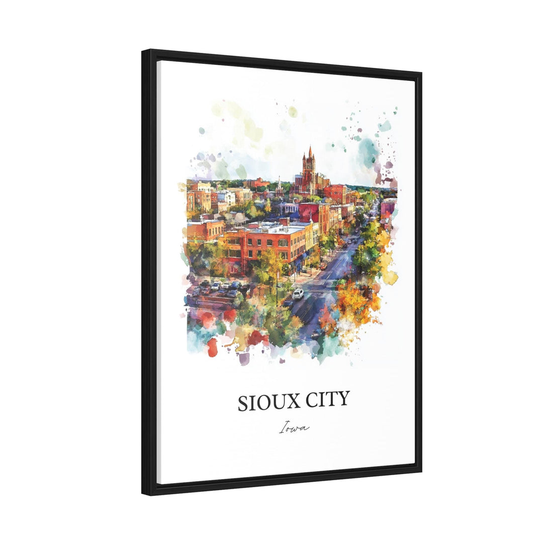 Sioux City Wall Art, Woodbury County Print, Iowa Watercolor Art, Sioux City Iowa Gift, Travel Print, Travel Poster, Housewarming Gift