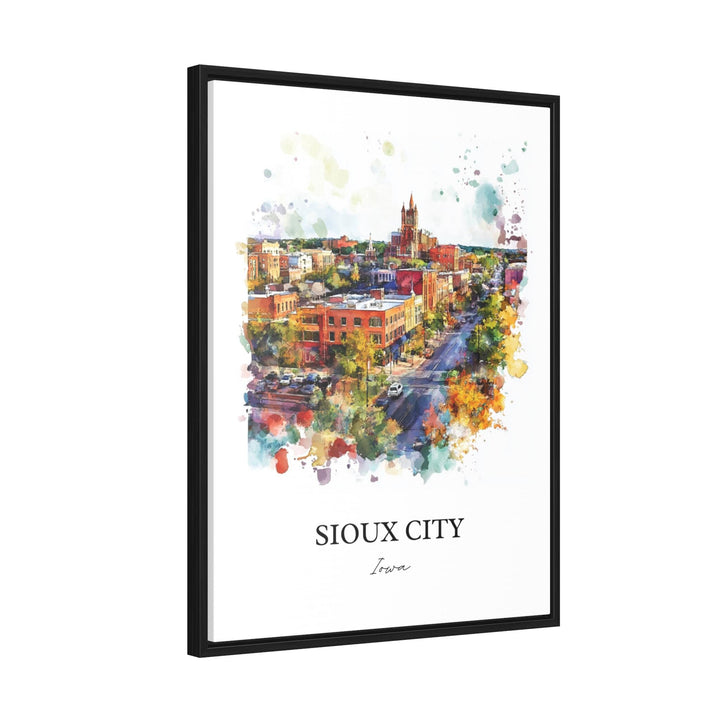 Sioux City Wall Art, Woodbury County Print, Iowa Watercolor Art, Sioux City Iowa Gift, Travel Print, Travel Poster, Housewarming Gift