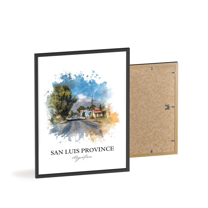San Luis Province Wall Art, Argentina Print, Argentina Watercolor, San Luis Province Gift, Travel Print, Travel Poster, Housewarming Gift