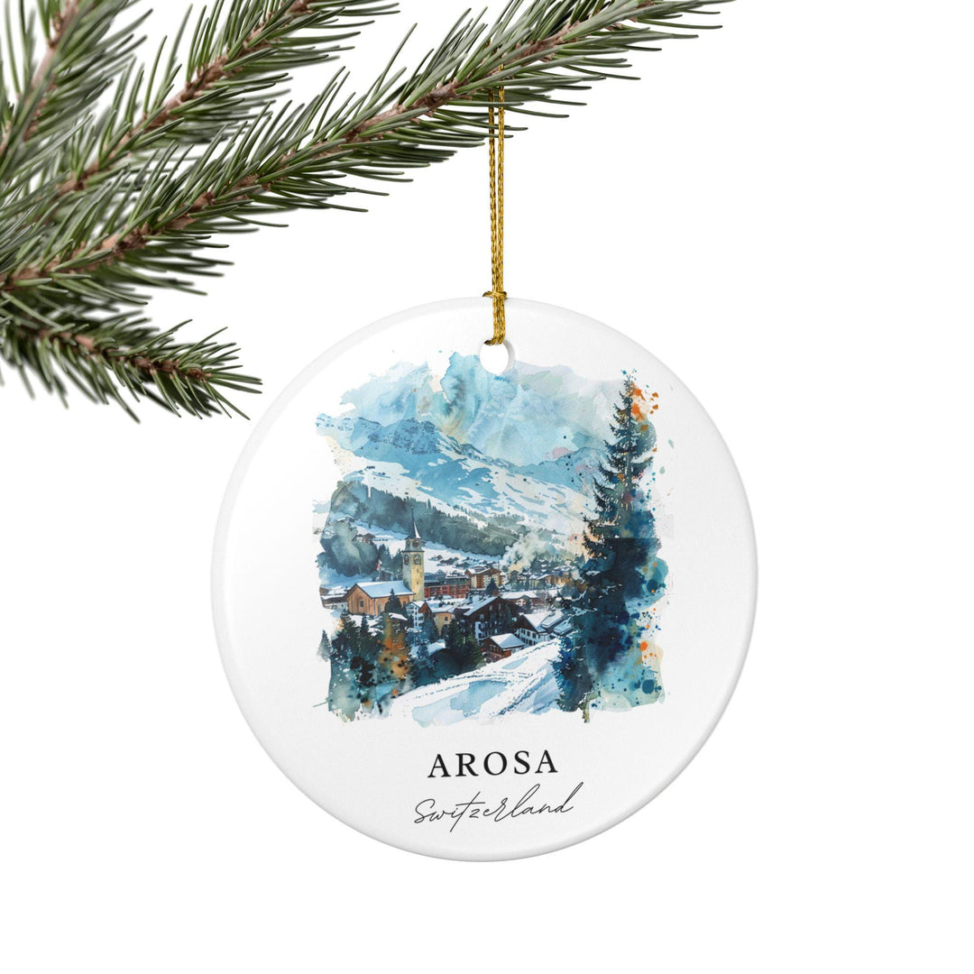 Arosa Switzerland Ornament: Unique Arosa Souvenir, Arosa Xmas Decor, and Authentic Arosa Switzerland Gift