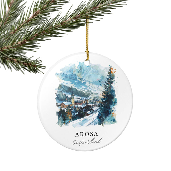 Arosa Switzerland Ornament: Unique Arosa Souvenir, Arosa Xmas Decor, and Authentic Arosa Switzerland Gift