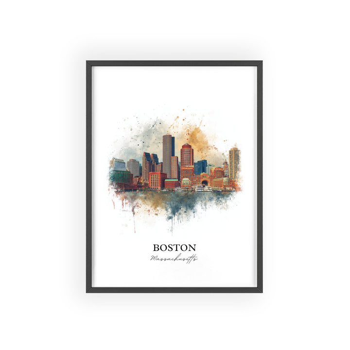 Boston, Massachusetts, USA – Watercolor Art Print