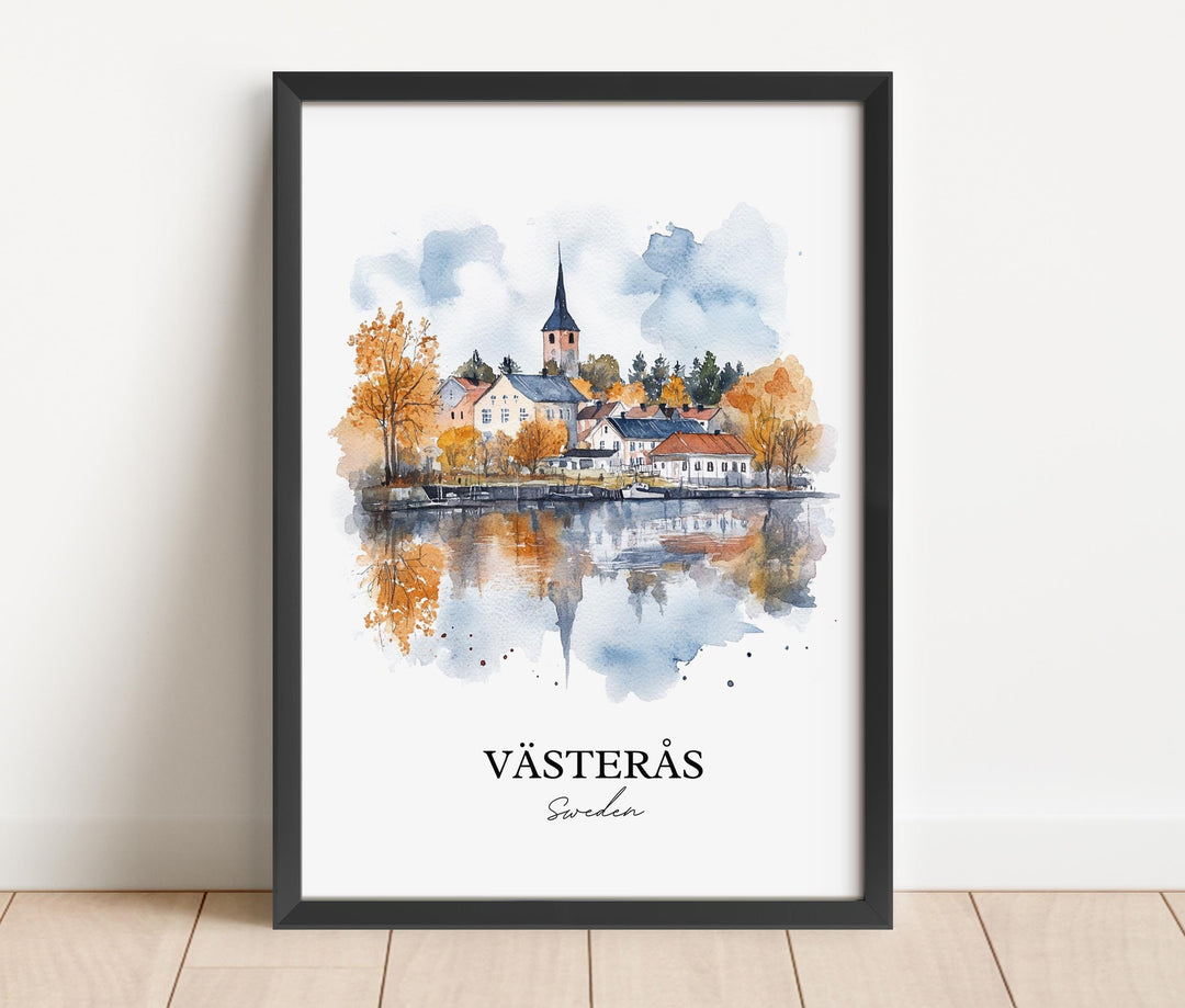 Vasteras Travel Print Wall Art Vasteras Wall Hanging Home Décor Vasteras Gift Art Lovers Sweden Art Lover Gift Vasteras Poster