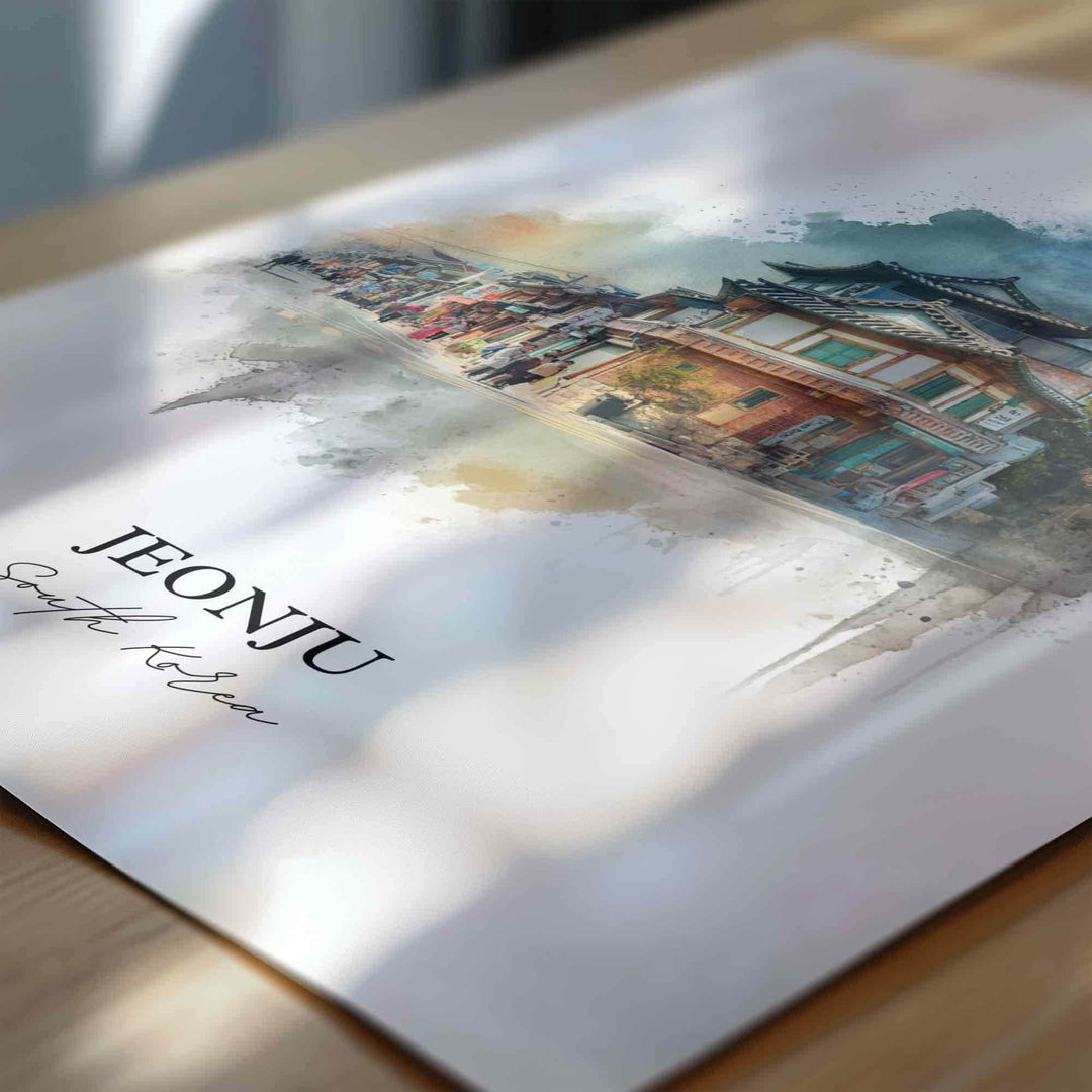 Jeonju, South Korea – Watercolor Art Print