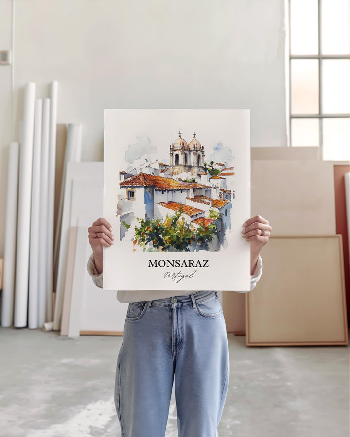 Monsaraz, Portugal – Watercolor Art Print