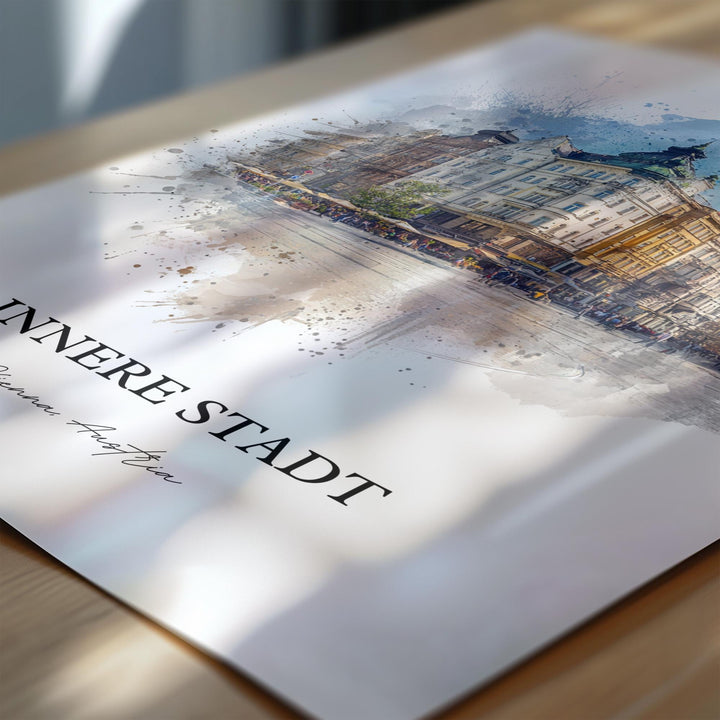 Innere Stadt, Austria – Watercolor Art Print