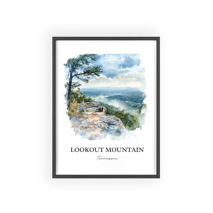 Lookout Mountain Wall Art, Ruby Falls Print, Tennessee Watercolor Art, Lookout Mountain Gift, Travel Print, Travel Poster, Housewarming Gift