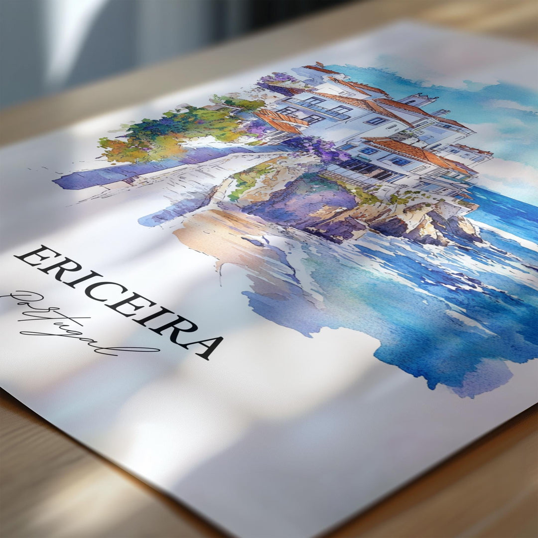 Ericeira, Portugal – Watercolor Art Print