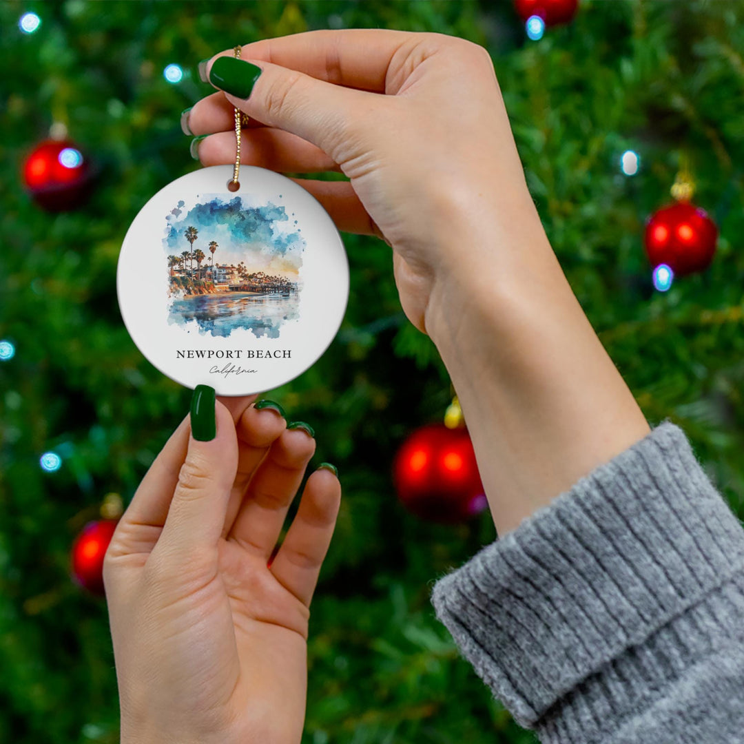 Newport Beach Ornament: Unique Newport CA Souvenir, Orange County Xmas Decor, and Authentic Newport Beach Christmas Gift