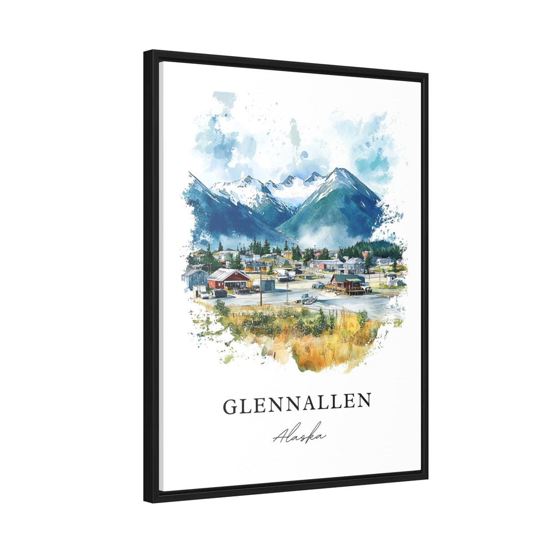 Glennallen AK Wall Art, Glennallen Print, Glennallen Watercolor, Copper River Alaska Gift, Travel Poster, Housewarming Gift