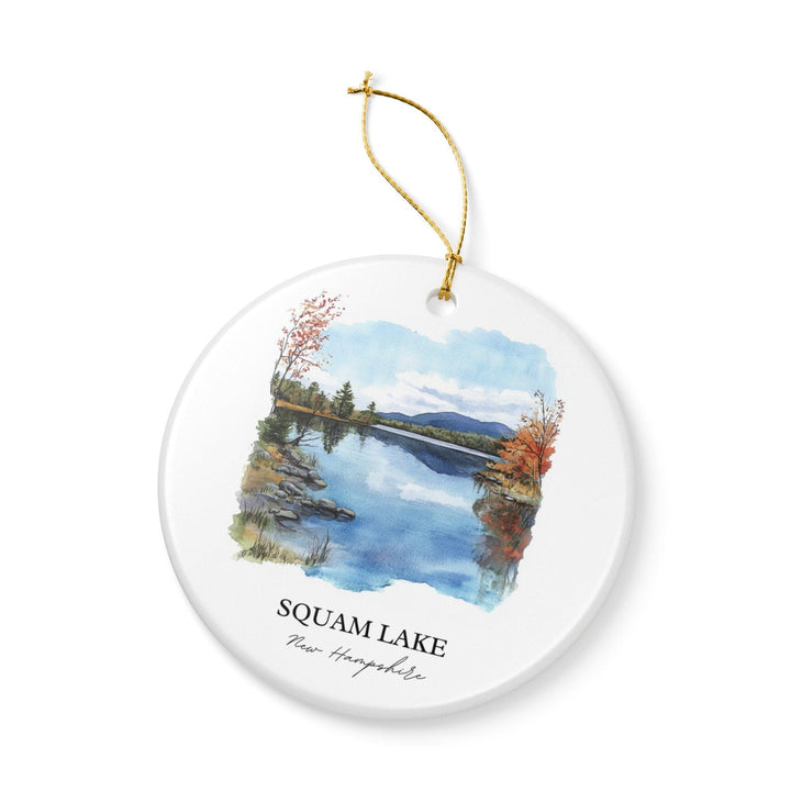 Squam Lake Ornament: Unique Squam Lake Souvenir, Squam Lake Xmas Decor, and Authentic Squam Lake NH Gift