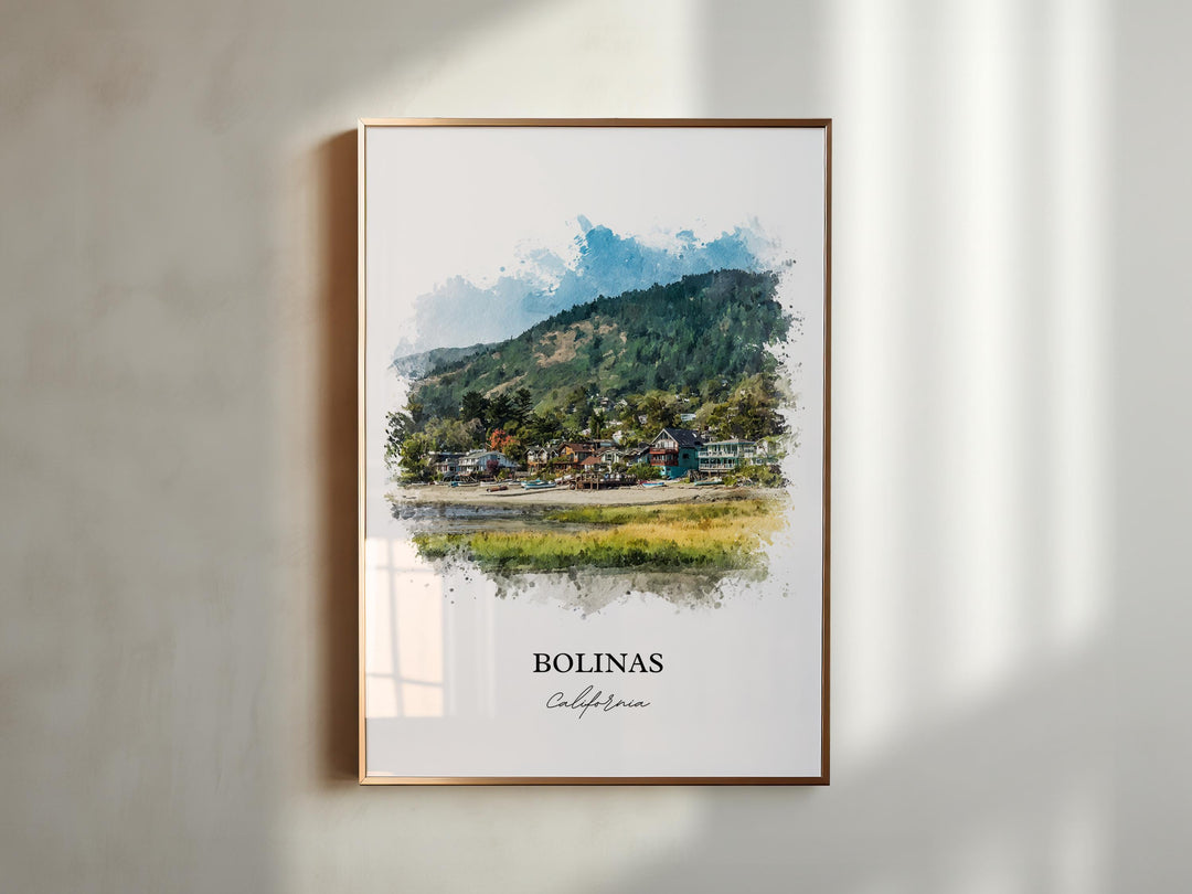 Bolinas, California – Watercolor Art Print