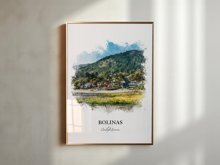 Bolinas, California – Watercolor Art Print