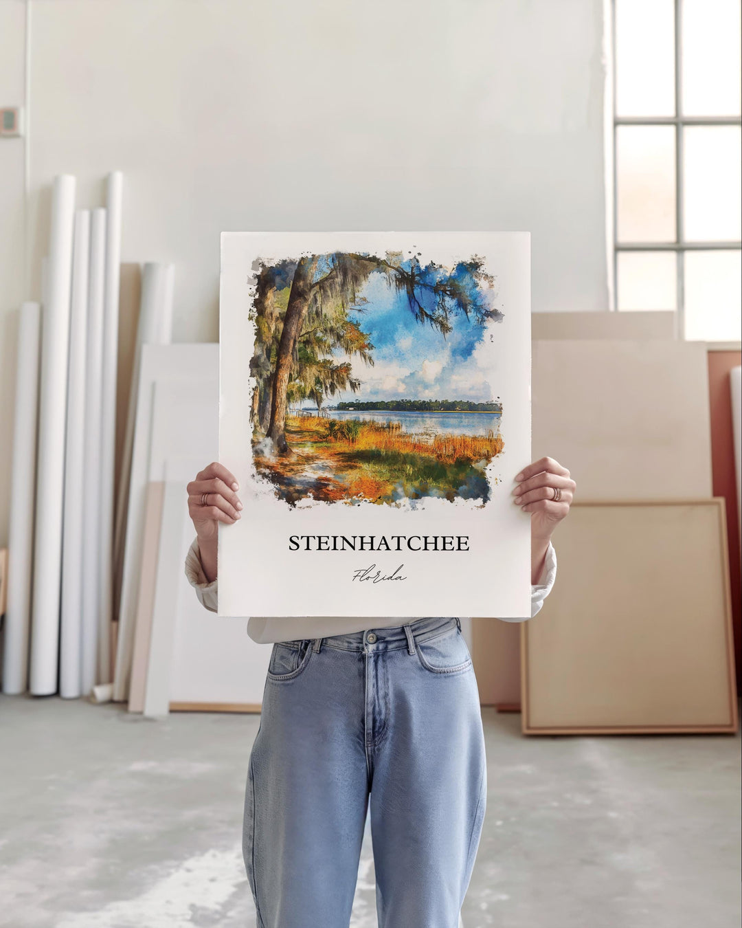 Steinhatchee, Florida, USA – Watercolor Art Print