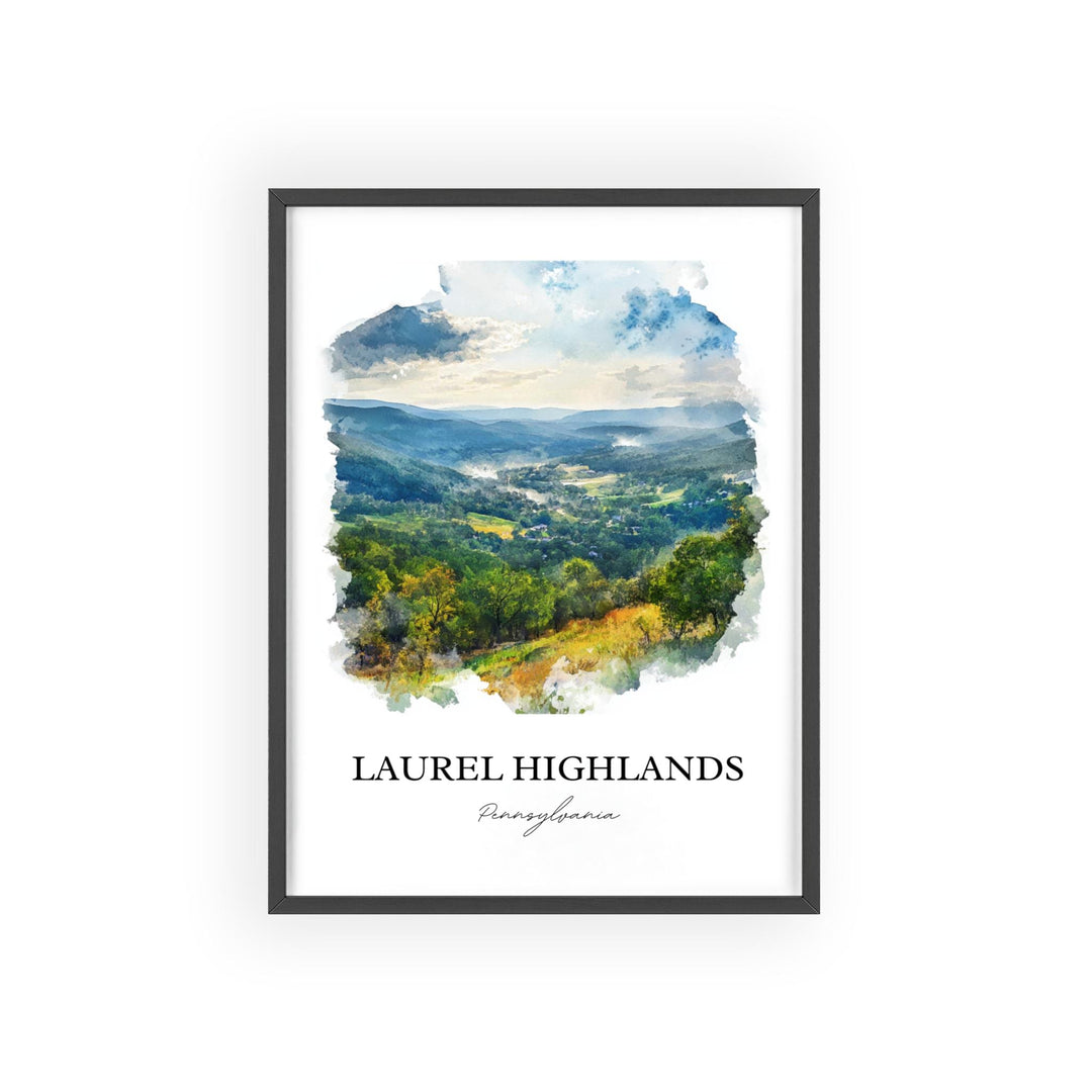 Laurel Highlands Wall Art, Fayette County Print, Pennsylvania Artwork, Laurel Highlands Gift, Travel Print, Travel Poster, Housewarming Gift